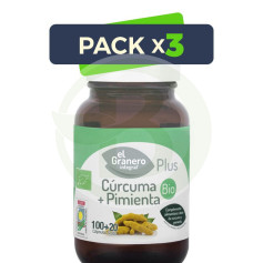 Curcuma + Poivre Bio 120 Gélules El Granero