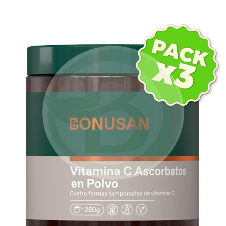 Pack 3x Vitamina C 250Gr. Bonusan