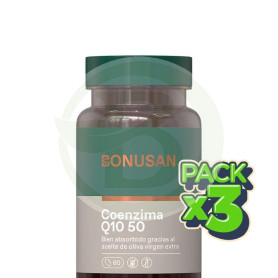 Pack 3x Coenzima Q10 50Mg. 60 Cápsulas Bonusan