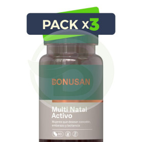 Pack 3x Multi Natal Activo 60 Tabletas Bonusan