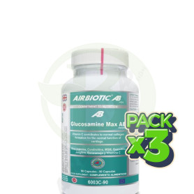 Pack 3x Glucosamine Max Ab Complex 90 Cápsulas Airbiotic