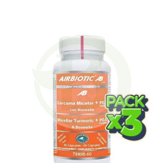Pack 3x Curcuma Micelar + Pea con Boswelia 60 Capsulas Airbiotic