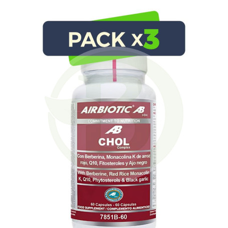 Pack 3x Chol Complex 60 Cápsulas Airbiotic