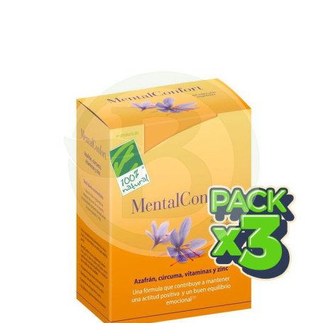 Pack 3x Mentalconfort 60 Cápsulas 100% Natural
