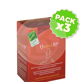 Pack 3x Quinol10 100Mg. 30 Cápsulas 100% Natural