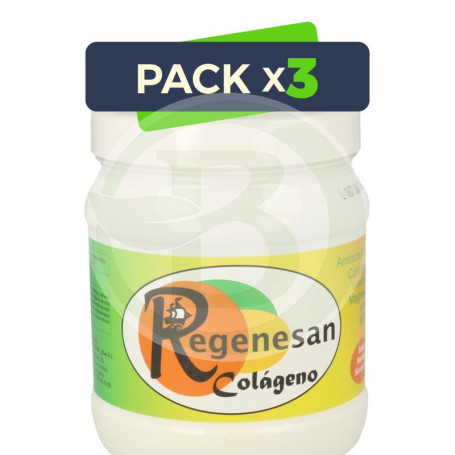 Pack 3x Regenesan Colágeno 500Gr. (Sabor Naranja)
