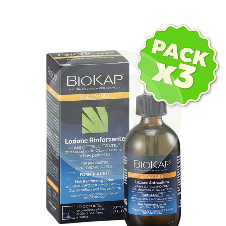 Pack 3x Locion Reforzante Anticaida 50Ml Biokap