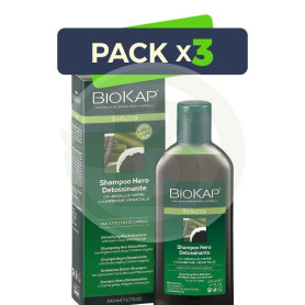 Pack 3x Champu Negro Detoxinante 200Ml Biokap