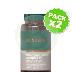 Pack 2x Vitamine C1000 Complexe Ascorbate 90Comprimés Bonusan