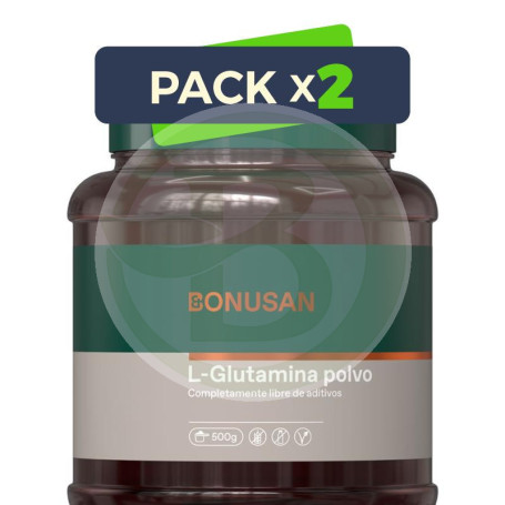 Pack 2x L-Glutamina en Polvo 500G Bonusan