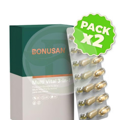 Pack 2x Multi Vital 3-In-1 84 Comprimidos Bonusan