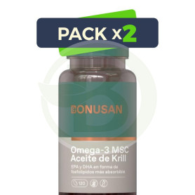 Pack 2x Omega-3 Msc Aceite De Krill 120 Perlas Bonusan