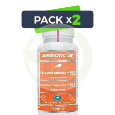 Pack 2x Curcuma Micelar + Pea con Boswelia 60 Capsulas Airbiotic