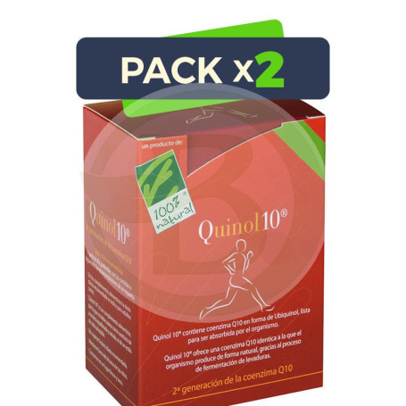 Pack 2x Quinol10 100Mg. 30 Cápsulas 100% Natural