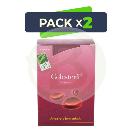 Pack 2x Colesteríl 90 Capsulas Cienporcien Natural