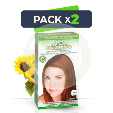 Pack 2x Tinte 6.43 Avellana 140Ml. Corpore Sano