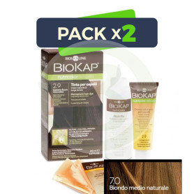 Pack 2x Tinte Nutricolor Delicato 7.0 Rubio Medio Natural 140Ml. Biokap