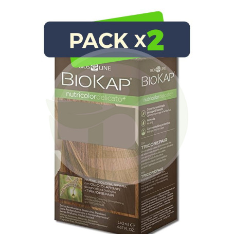 Pack 2x Tinte Nutricolor Delicato+ 8.64 Rojo Tiziano 140Ml. Biokap