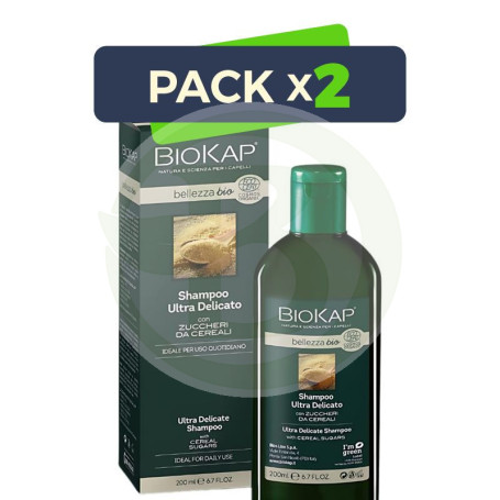 Pack 2x Champu Bio Ultra Mild (Ultra Delic) Cosmos Ecocert 200Ml Biokap