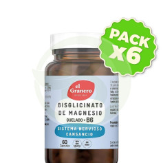 Pack 6x Bisglycinate de Magnésium + B6 60Gélules Granero