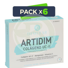 Pack 6x Artidim UC-II 490Mg. 30 Gélules Dimefar
