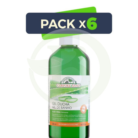 Pack 6x Gel De Baño Aloe Vera 500Ml. Corpore Sano