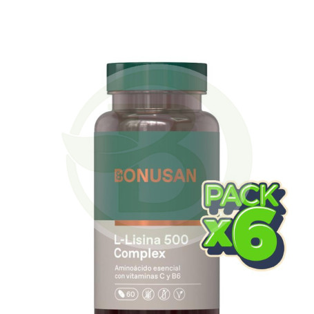Pack 6x L-Lisina 500Mg. Plus Bonusan