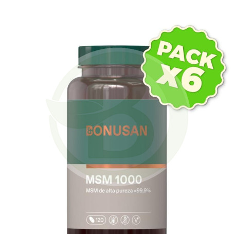 Pack 6x MSM 1.000Mg. 120 Tabletas Bonusan