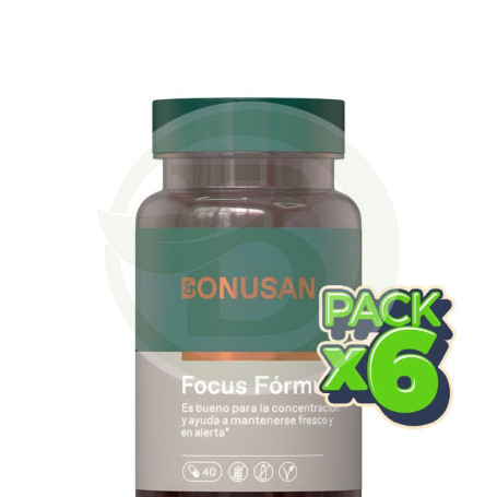 Pack 6x Focus Fórmula 40 Cápsulas Bonusan