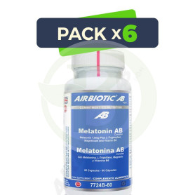 Pack 6x Melatonina AB Complex 60 Cápsulas Airbiotic