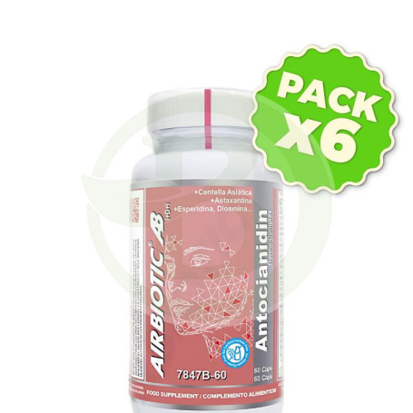 Pack 6x Antocianidin Derma Complex 60 Cápsulas Airbiotic