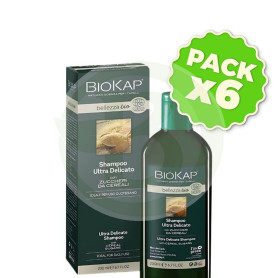 Pack 6x Champu Bio Ultra Mild (Ultra Delic) Cosmos Ecocert 200Ml Biokap