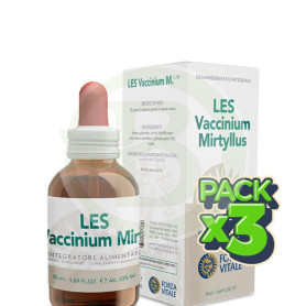 Pack 3x Les Vaccinium Myrtillus (Arándano Negro) 50Ml. Forza Vitale
