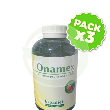 Pack 3x Onamex+ 10 Perlas S/C 100 Cápsulas Espadiet