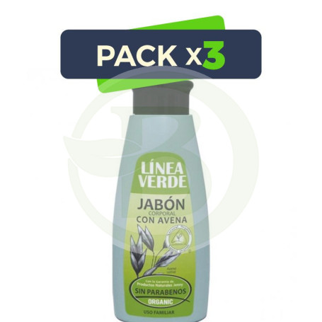Pack 3x Jabón Corporal con Avena 400Ml. Linea Verde