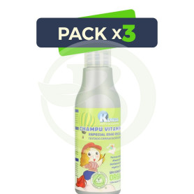 Pack 3x Champu Vitaminado Especial Edad Escolar 1Lt. Kunda