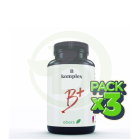 Pack 3x B Komplex 500 Mg 60 Comp Ebers