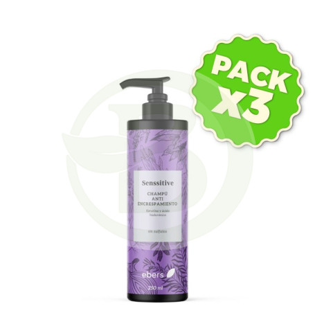 Pack 3x Champú Reconstituyente Antiencrespamiento 250 Ml Ebers