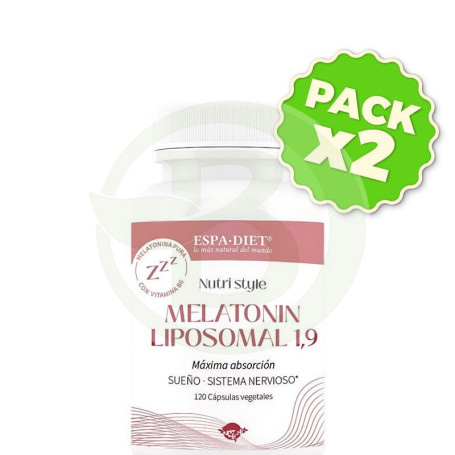 Pack 2x Melatonin Liposomal 1,9Mg 120 Capsulas Espadiet