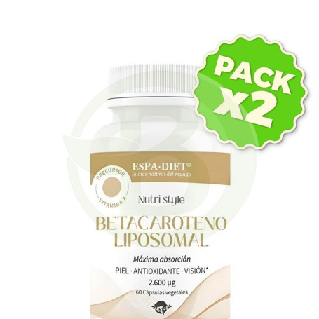 Pack 2x Betacaroteno Liposomal 60 Cápsulas Espadiet