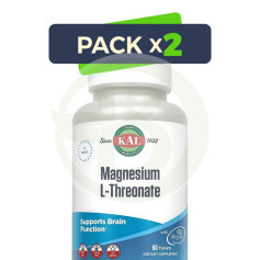 Pack 2x L-Threonate Magnesium 60 Comprimés Kal