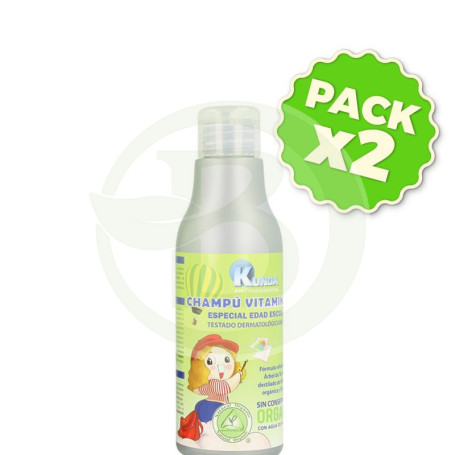 Pack 2x Champu Vitaminado Especial Edad Escolar 1Lt. Kunda