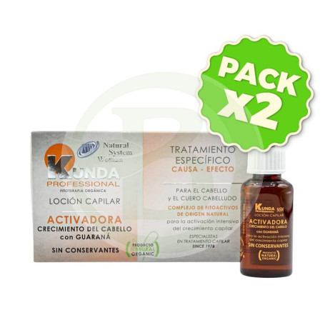 Pack 2x Locion Activadora Crecimiento 4X25 Ml Natural System Woman