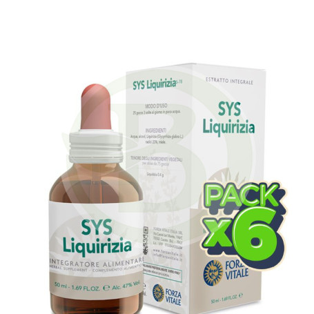 Pack 6x SYS Liquirizia (Regaliz) 50Ml. Forza Vitale
