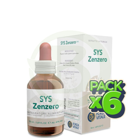 Pack 6x Sys Zenzero 50Ml. Forza Vitale