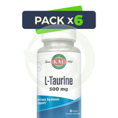 Pack 6x L-Taurine 500Mg 60 Comprimidos Kal