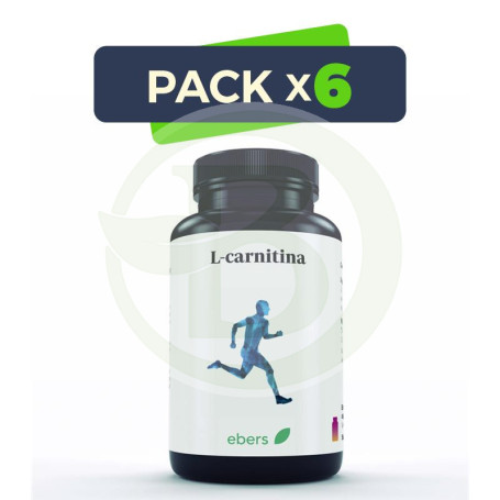 Pack 6x L-Carnitina 500 Mg 60 Cáps Ebers