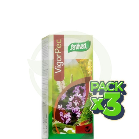 Pack 3x Jarabe Vigor Pec 240Ml. Santiveri