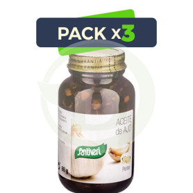 Pack 3x Aceite De Ajo 115 Perlas Santiveri