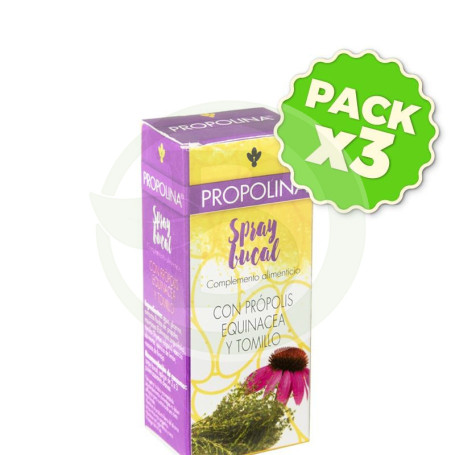 Pack 3x Propolina Spray Bucal 30Ml. Artesanía Agrícola
